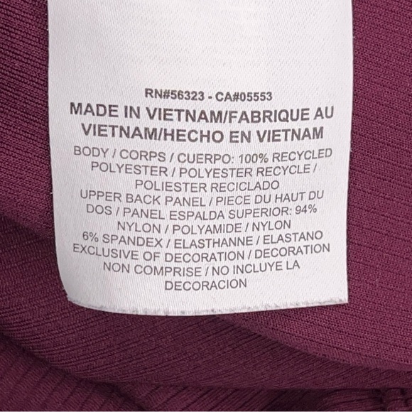 Medium Nike Dri Fit Burgundy Red Tank Lightweight Athletic Activewear Stretch - Picture 12 of 15